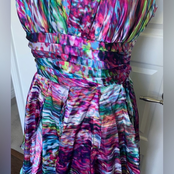 Steppin’ Out Satin High/Low Prom Dress - 13/14 - Multicolored - Used - Picture 6 of 8